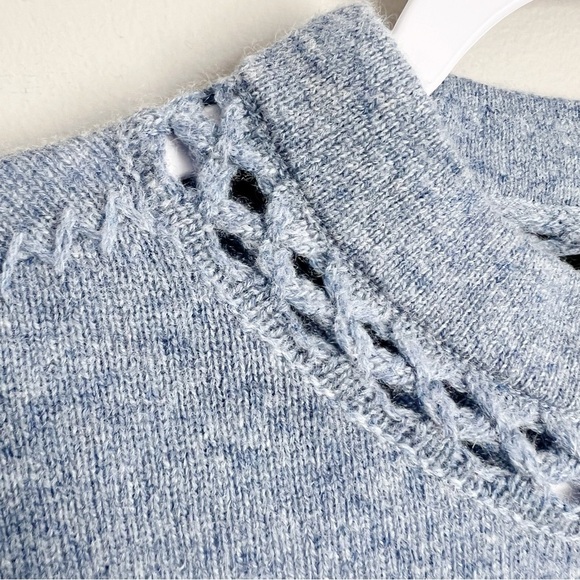 KOBI HALPERIN Luna Cashmere-Wool Blend Sweater Dusty Blue - Picture 8 of 8